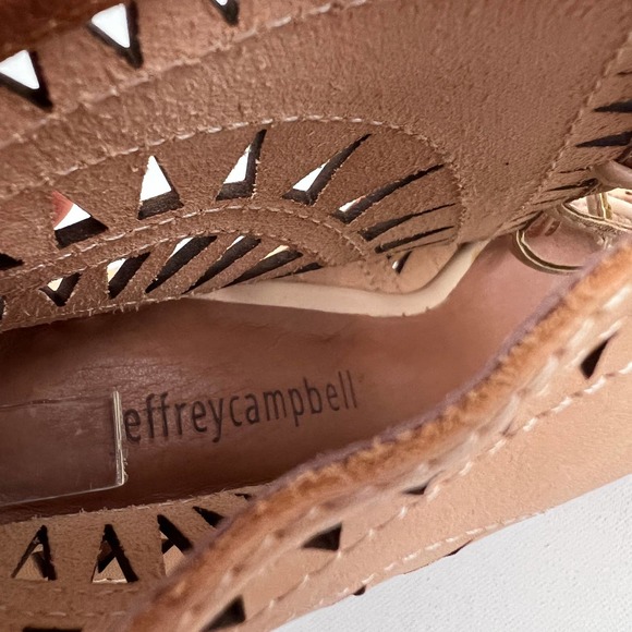 Jeffrey Campbell Rodillo Leather Wedge Sandals - Picture 9 of 10